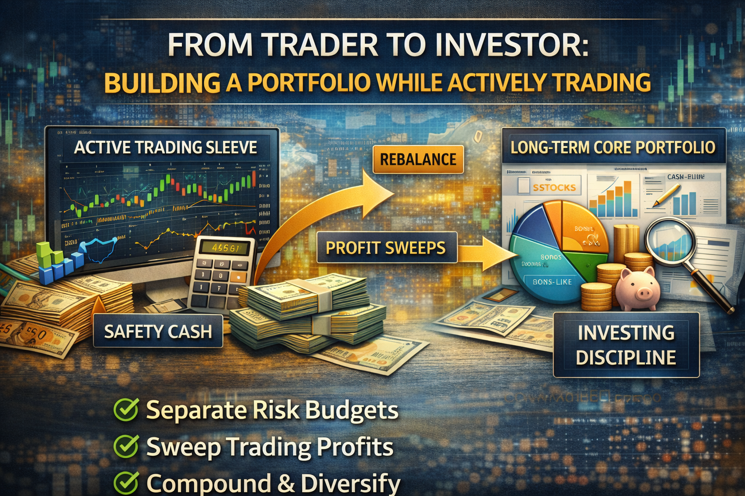 From Trader to Investor: Building a Portfolio While Actively Trading