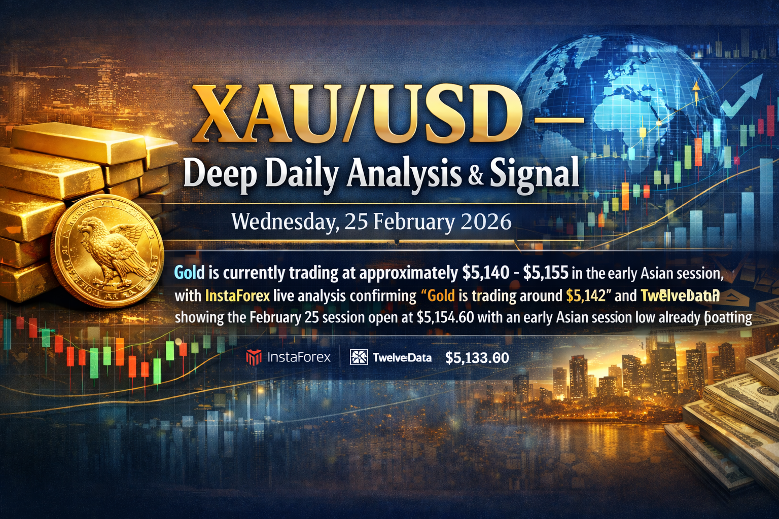 XAU/USD — Deep Daily Analysis & Signal | Wednesday, 25 February 2026