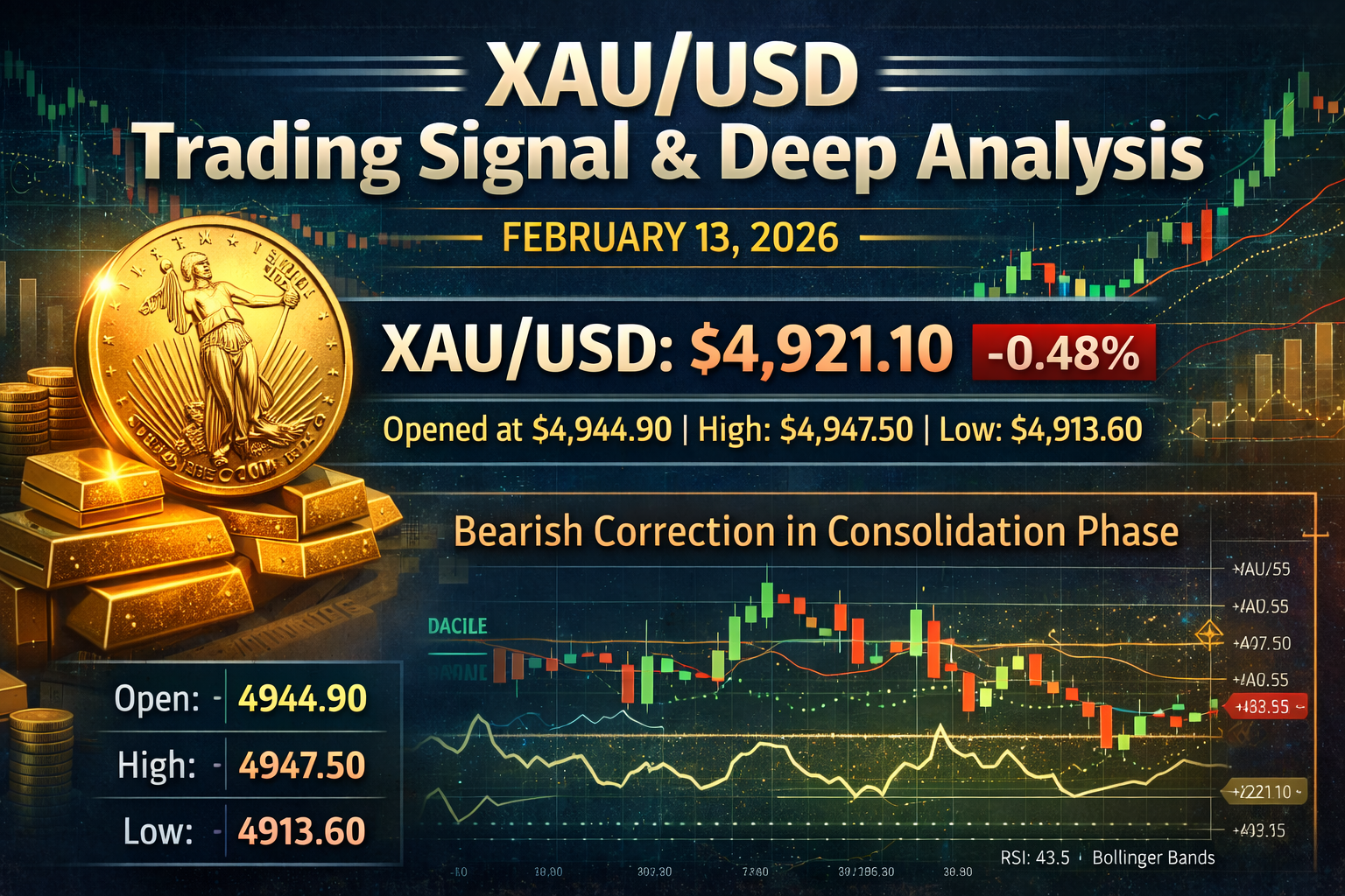 XAU/USD Trading Signal & Deep Analysis - February 13, 2026