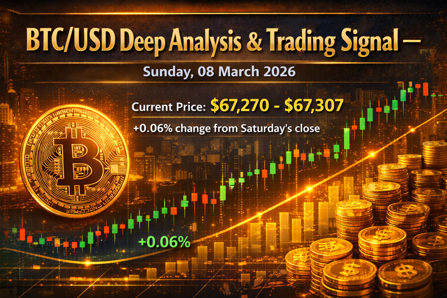 BTC/USD Deep Analysis & Trading Signal — Sunday, 08 March 2026