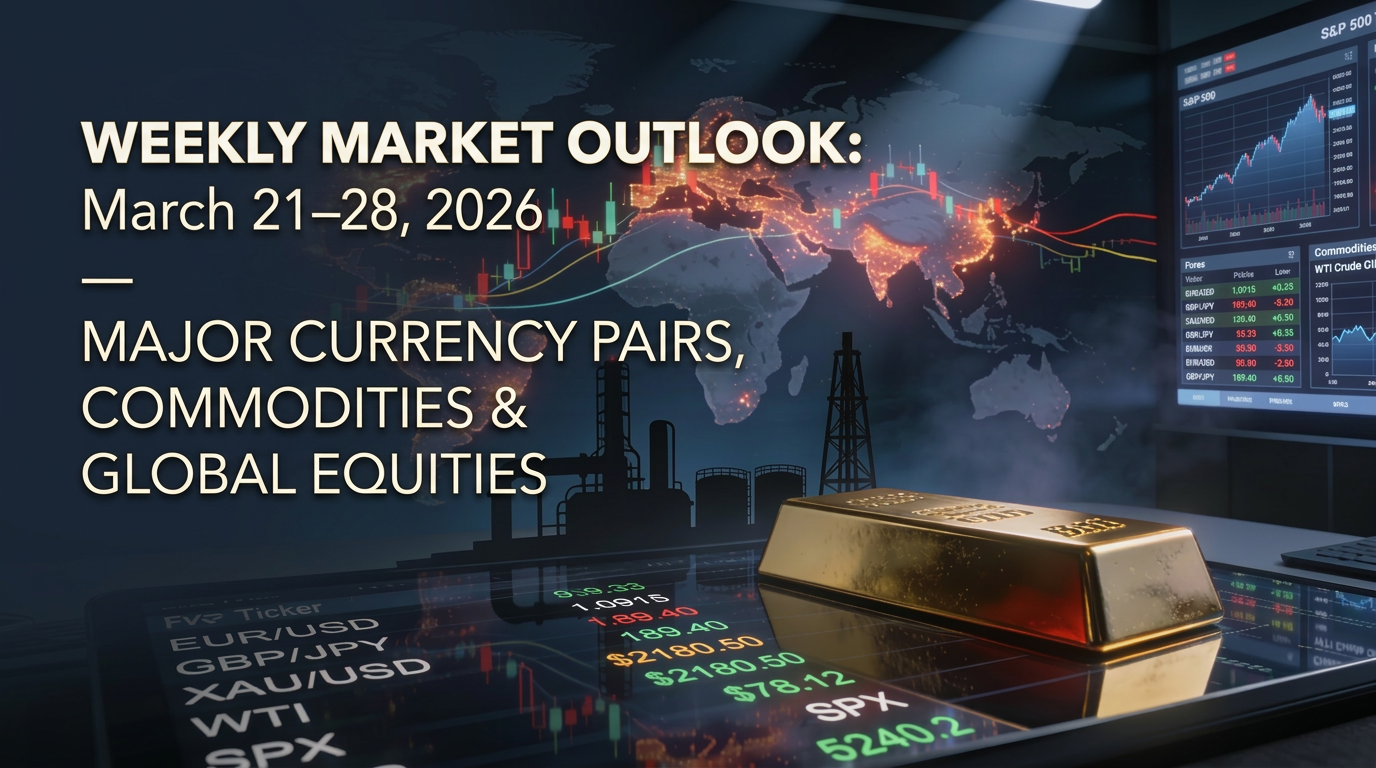 Weekly Market Outlook: March 21–28, 2026 — Major Currency Pairs, Commodities & Global Equities