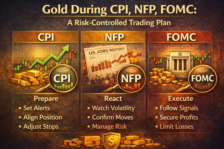 Gold During CPI, NFP, FOMC: A Risk-Controlled Trading Plan